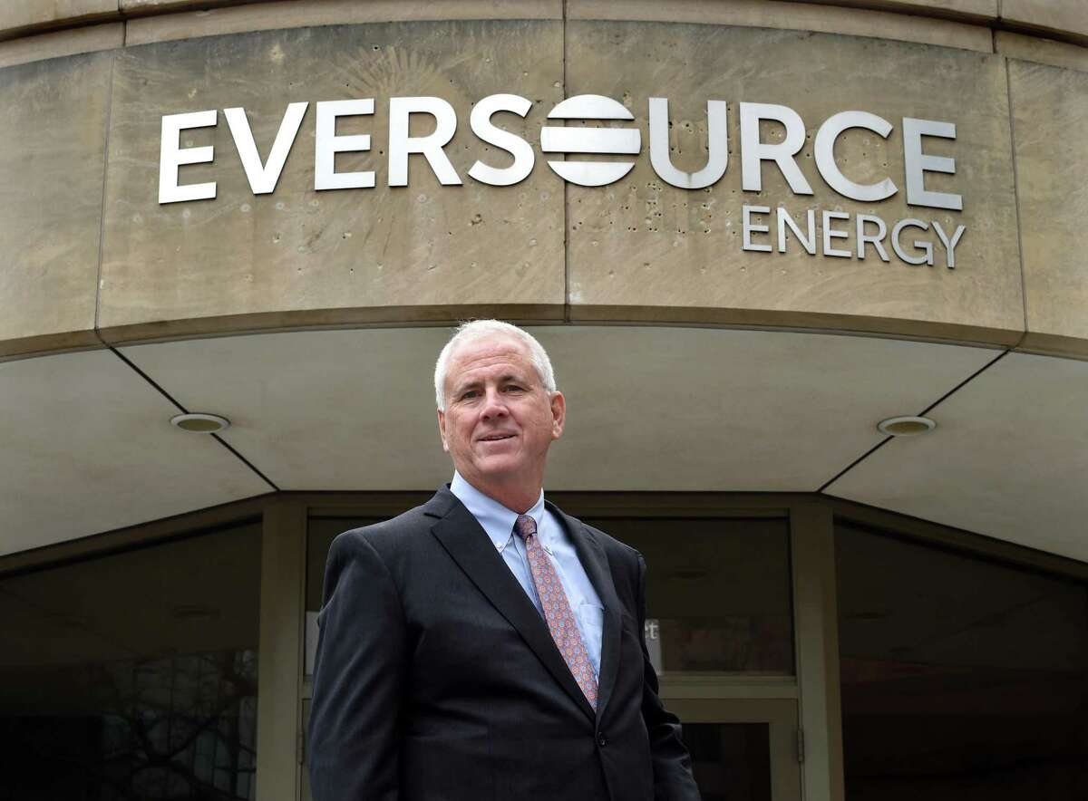 Eversource Energy CEO Joseph Nolan at the company's corporate office in Hartford on April 12, 2021.
