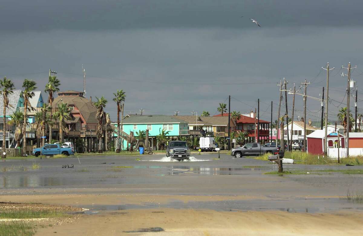 Streets remain flooded from Hurricane Nicholas on Tuesday, Sept. 14, 2021, in Surfside Beach.