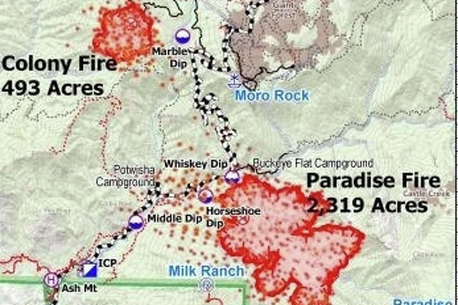 Maps Show Where Knp Complex Fires Are Burning In Sequoia National Park
