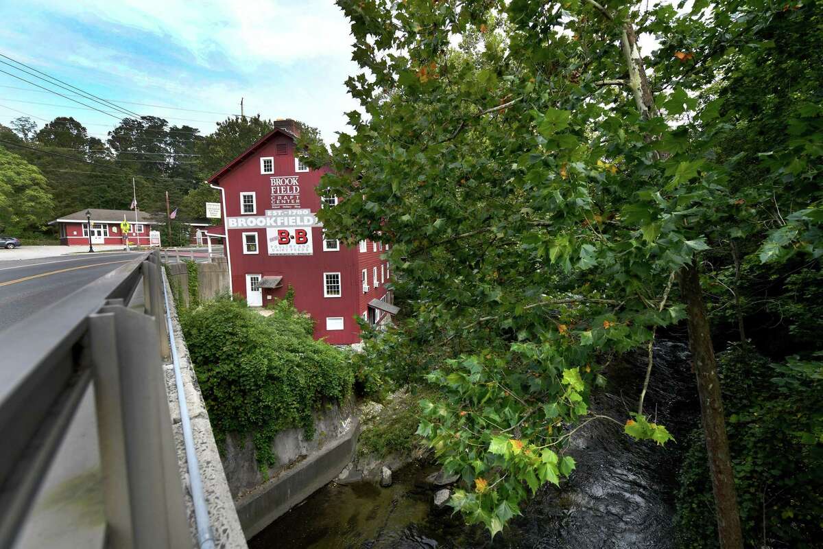 The Brookfield Craft Center, Tuesday, Sept. 14, 2021. The town is looking for a way to pay for a project to extend the sewers across the bridge to the craft center and other nearby buildings.