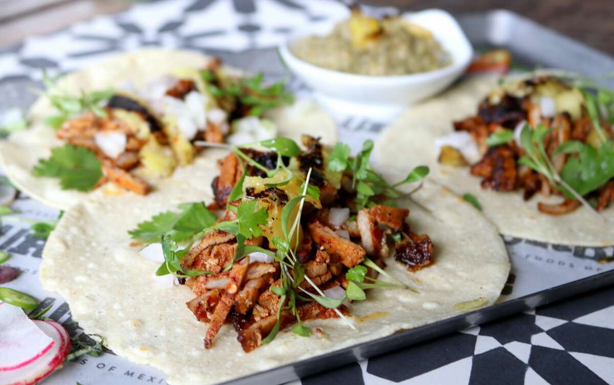 Tacos al pastor at Urbe, chef Hugo Ortega's latest restaurant concept