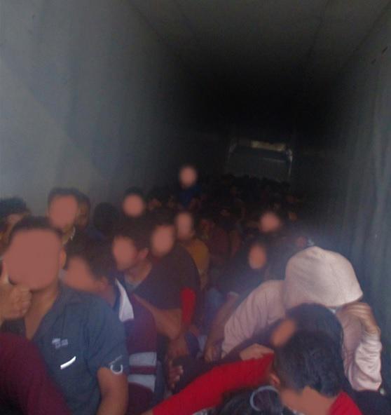 USBP agents discover 100-plus migrants in hot trailer