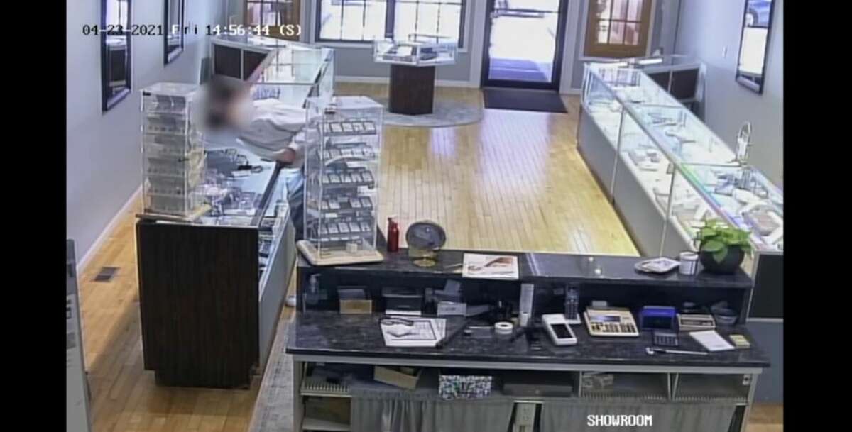 A video camera caught a suspect allegedly stealing items at Truman Jewelers in Albany this past spring. The suspect was sprayed with a special DNA marking technology that helped police connect him to the theft, police claim.