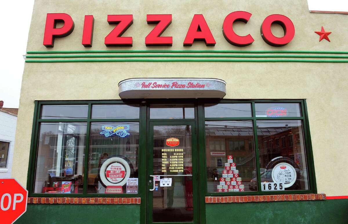 An exterior view of Pizzaco, a pizza restaurant in Stratford, which opened in 2017. An application is under review to transform an old service station on the Post Road in Fairfield into a similar restaurant.