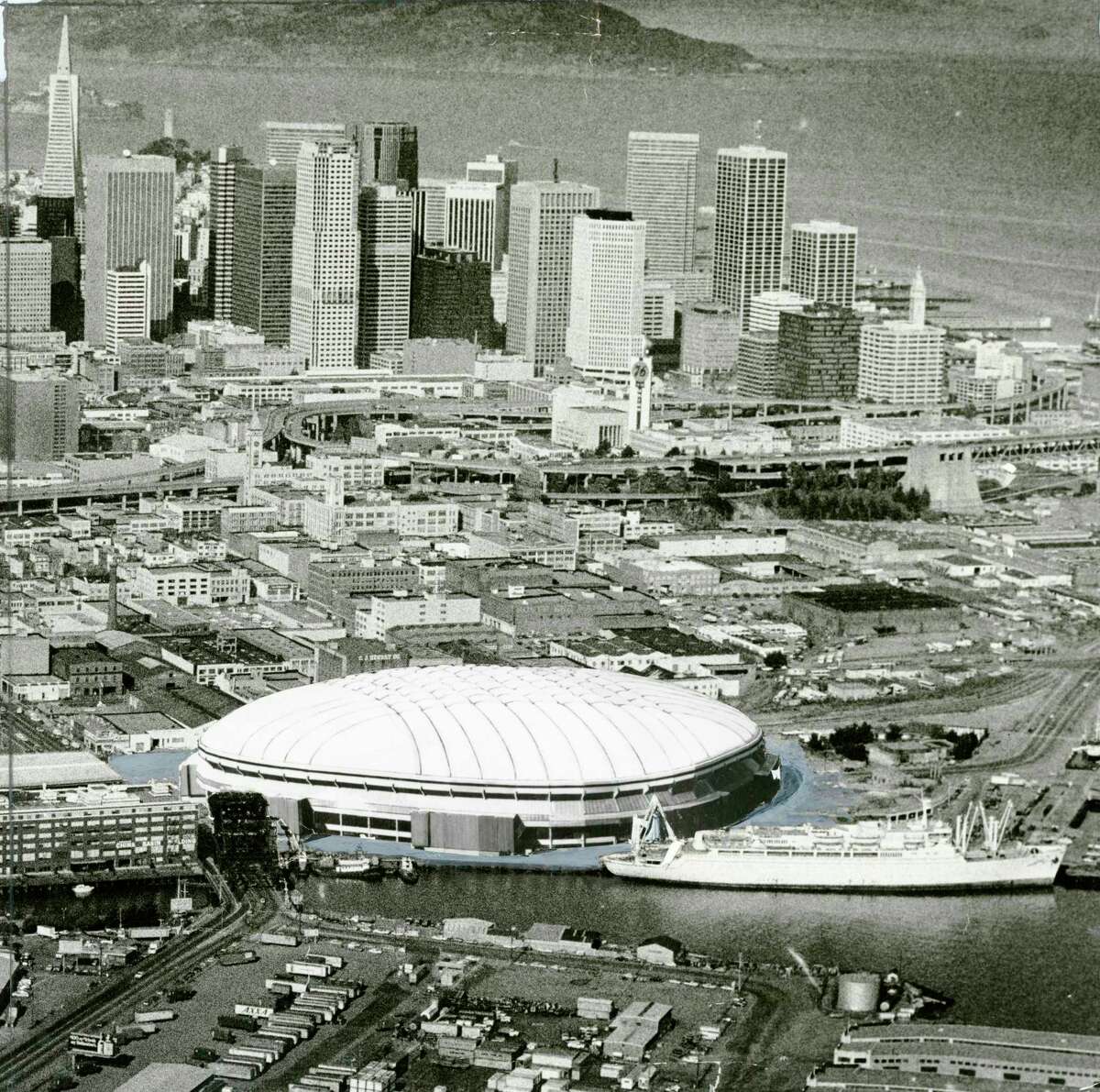 An "artist's conception" of a proposed domed stadium at China Basin. Dec. 20, 1982.