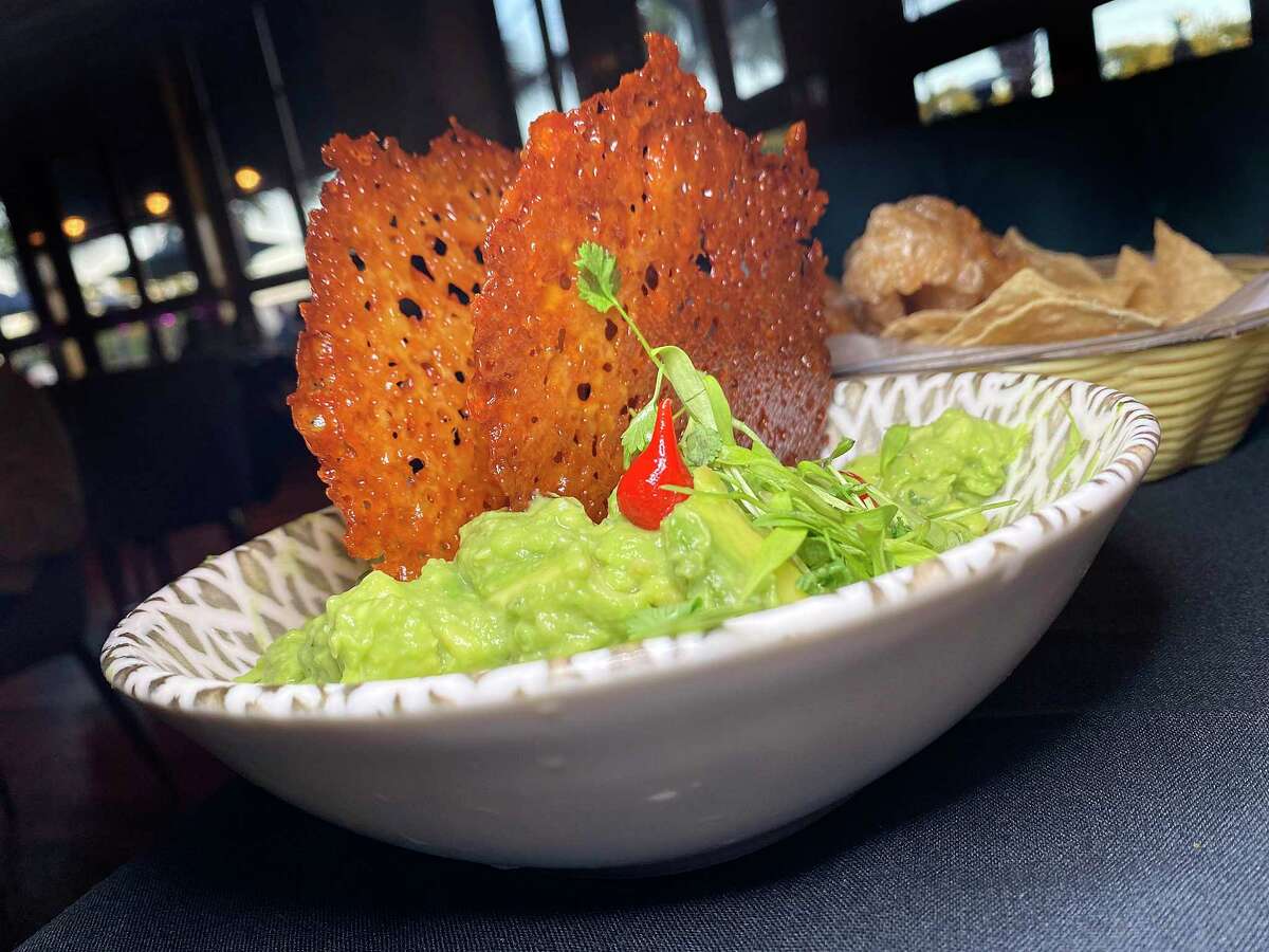 Guacamole includes crispy cheese at Frida Mexican Restaurant & Bar in Stone Oak.
