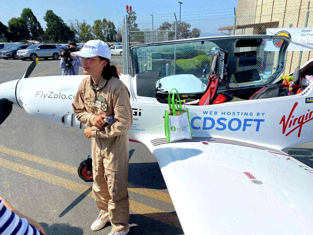 Zara Rutherford, 19, stops in Palo Alto, Calif. during her attempt to be the youngest woman to complete a solo round-the-world flight.