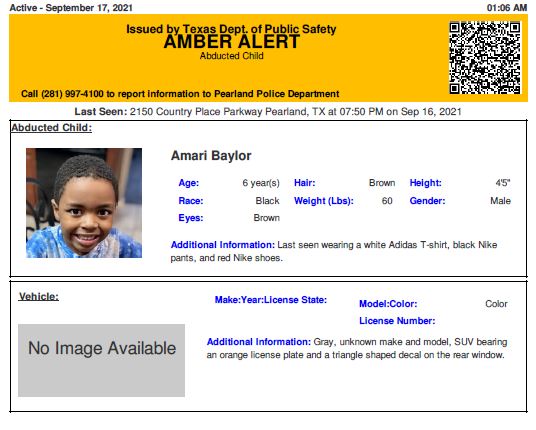 Thesis statement for amber alert picture