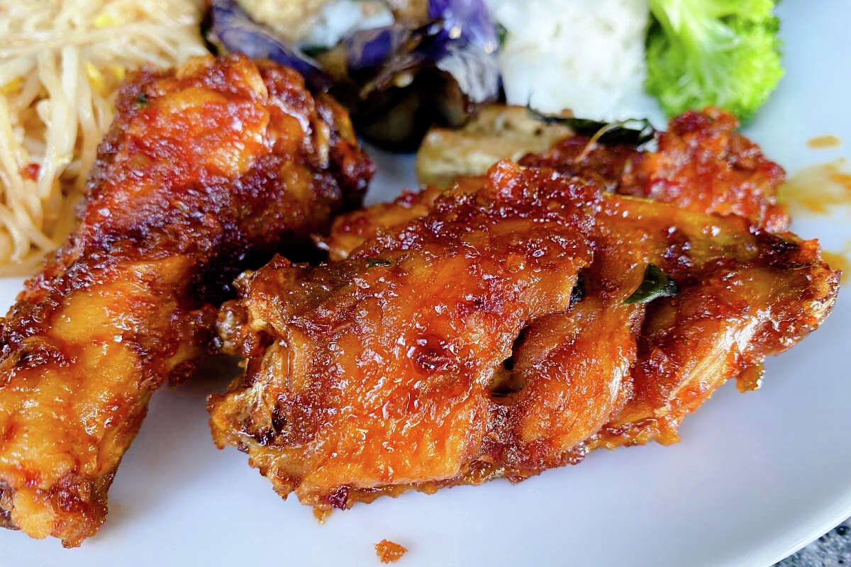 The spicy chicken wings at Regent Thai in Noe Valley.