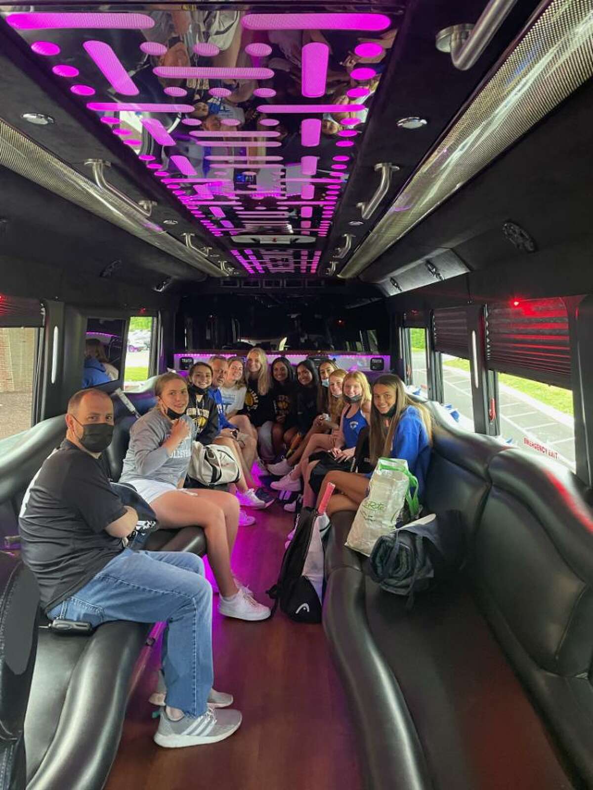 The Brookfield girls tennis took a party bus to its Class M state tournament match at Stonington last May. Brookfield dealt with a bus shortage last spring and was ready when that shortage for its athletic events happened again this fall.