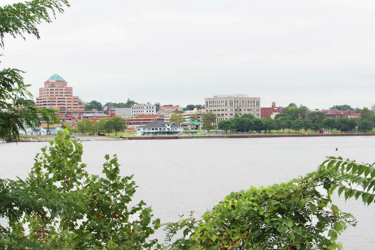 Middletown’s harbor area as seen from across the Connecticut River in Portland. A portion of the city’s American Rescue Act funding will be used toward improvements at the riverfront.