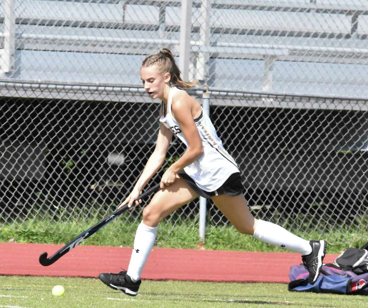 Kayla Barbagallo had a goal and two assists in Trumbull's third win of the season.
