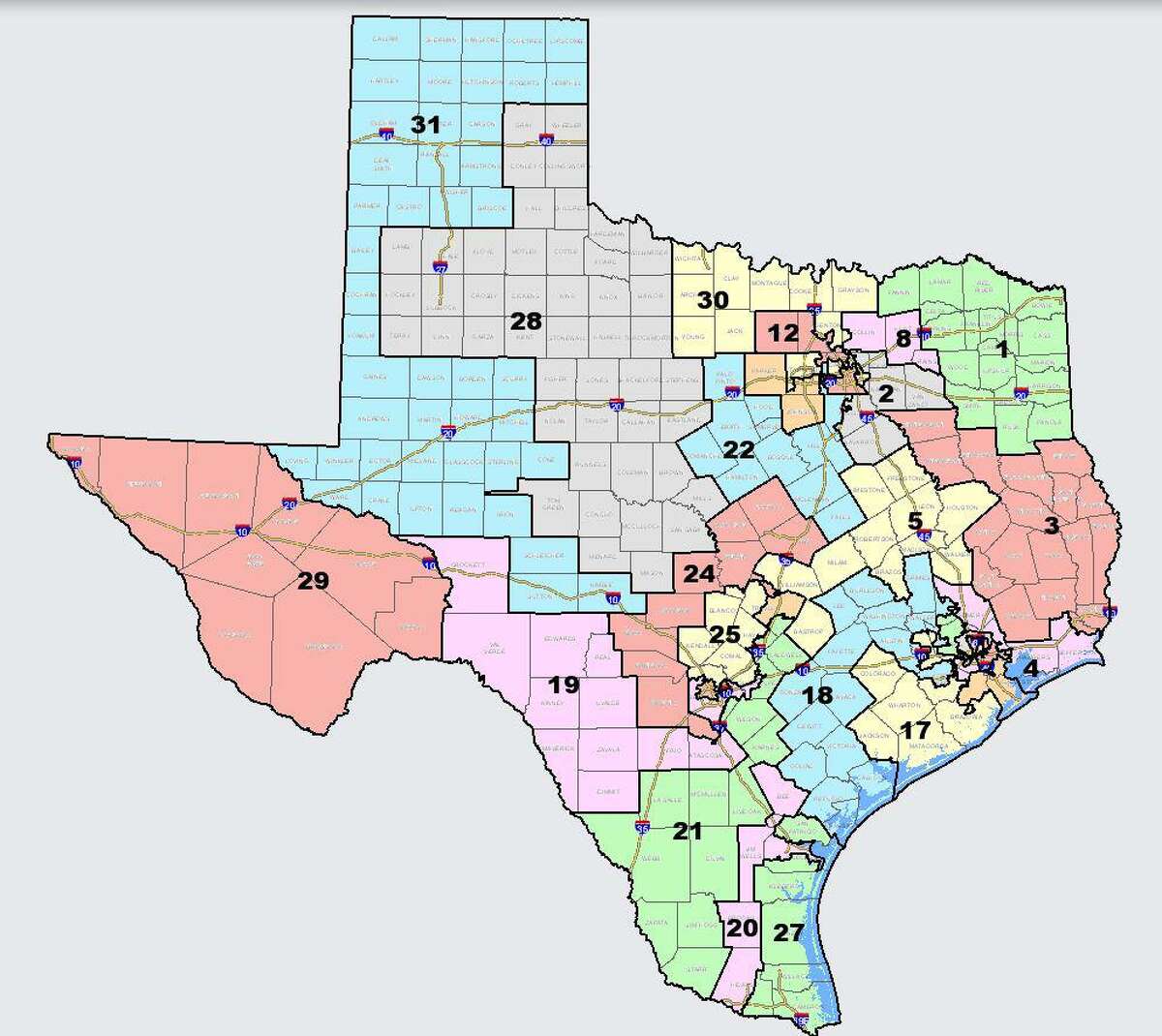 The first proposed map for new state Senate boundaries has been released to the public by state Sen. Joan Huffman, R-Houston, chairwoman of the Senate Committee on Redistricting. The Legislature is undertaking the once-a-decade redrawing of the state's political maps in a special session that began Sept. 20, 2021.