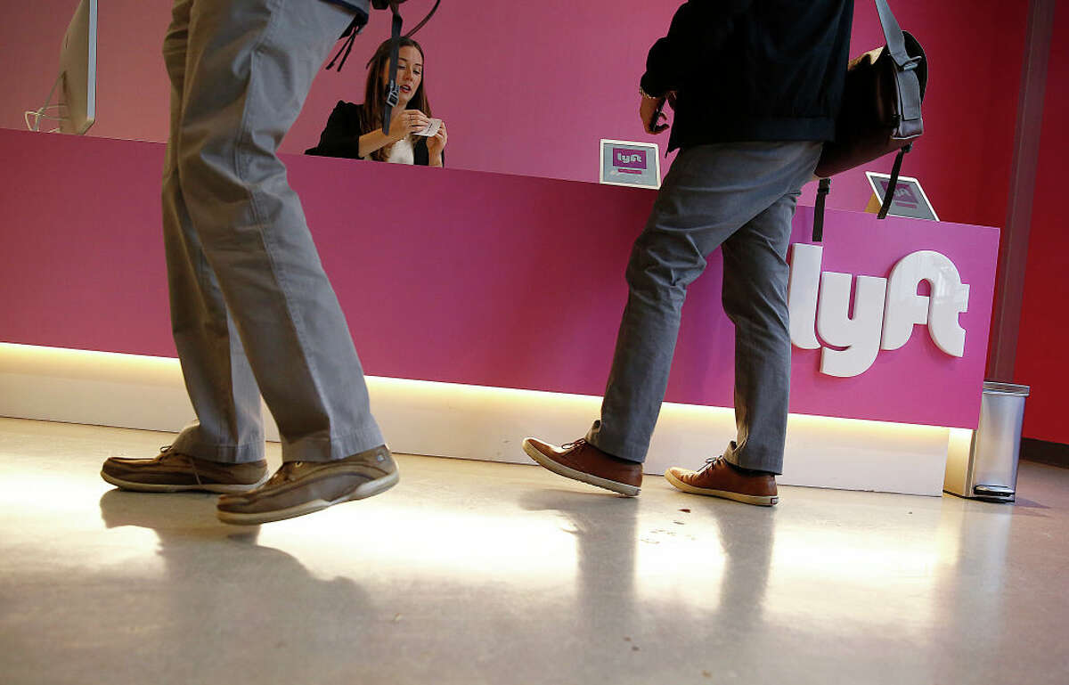 The lobby of Lyft headquarters on Monday, November 14, 2016, in San Francisco.