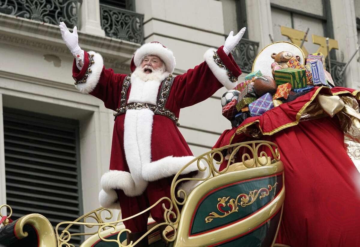 Santa Claus arrives on a float during last year’s Macy’s Thanksgiving Day Parade. 