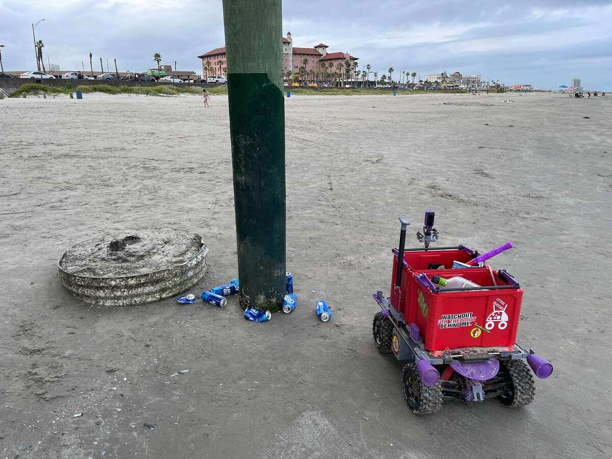 Glenn Morris created litter buggies to clean up the Galveston Seawall. 