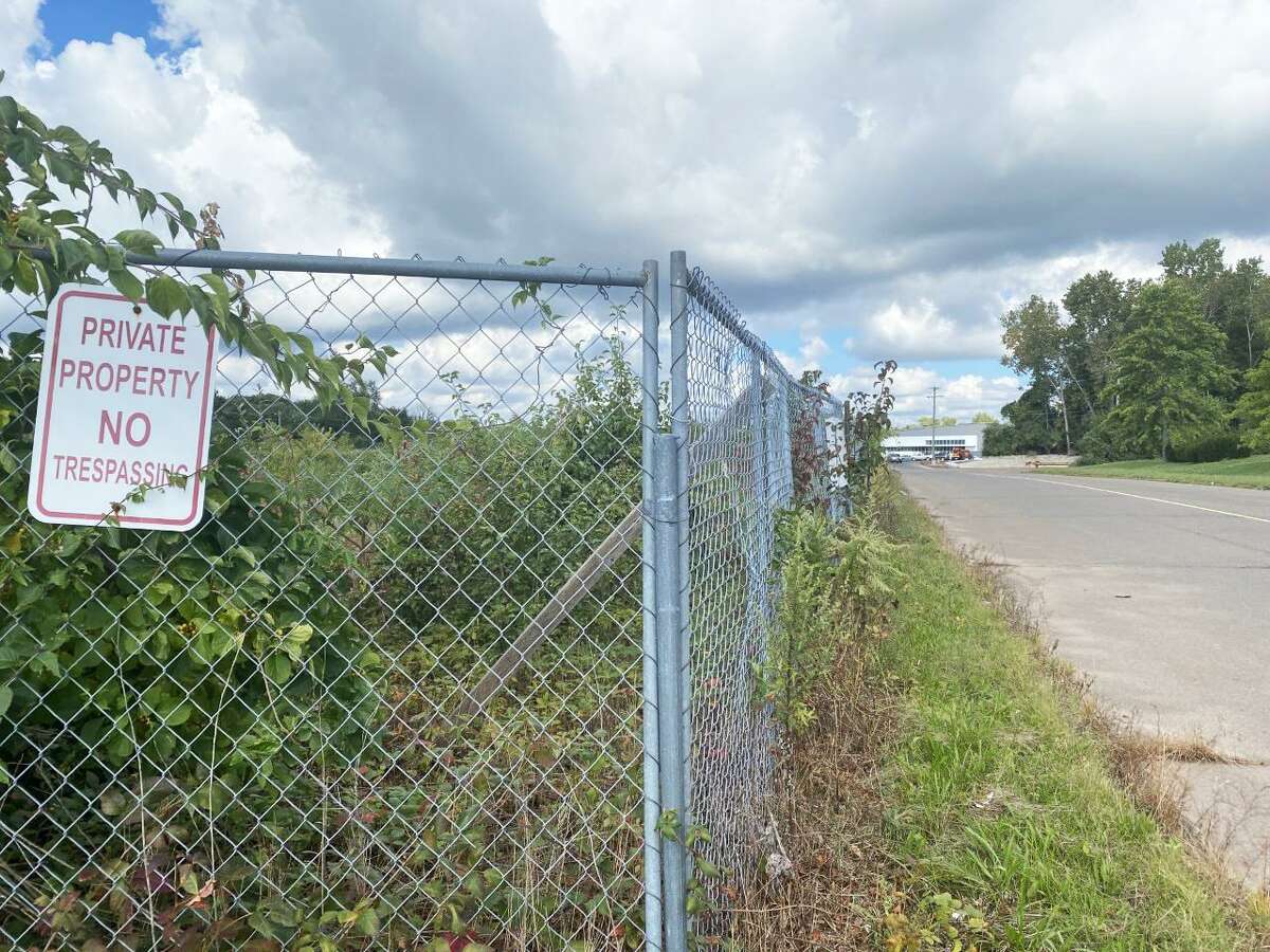 Amazon is considering building a distribution center in Branford off Exit 53 of Interstate 95. The site, across from the Walmart entrance on Commercial Parkway, is shown Monday morning.