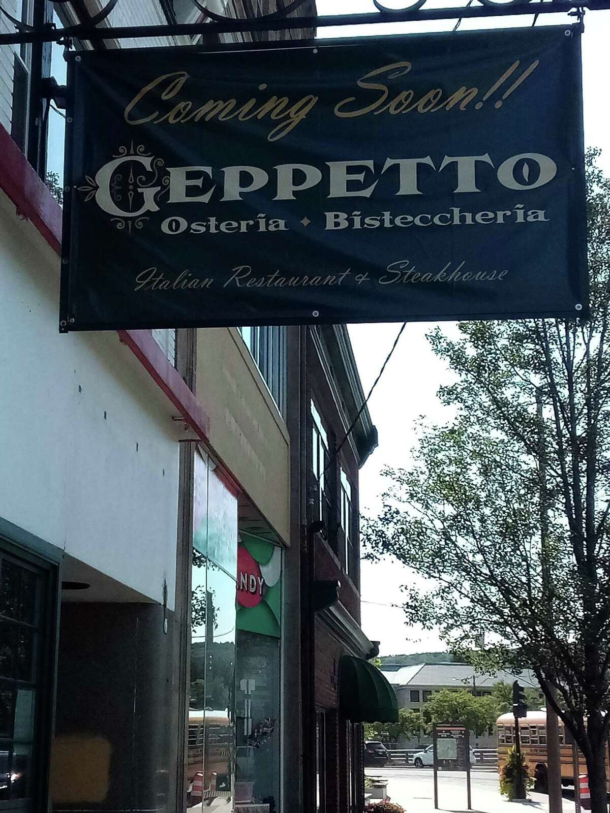 Carlo and Michelle Pulixi are opening Geppetto Osteria on East Main Street, but not until 2022. The couple say they are still waiting on back-ordered or delayed equipment.