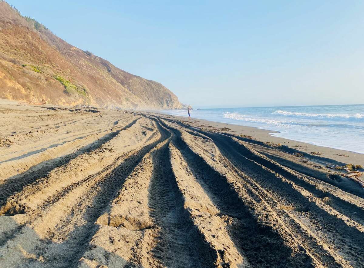 Illegal off-roading is damaging the fragile environment on Usal Beach in Sinkyone Wilderness State Park.