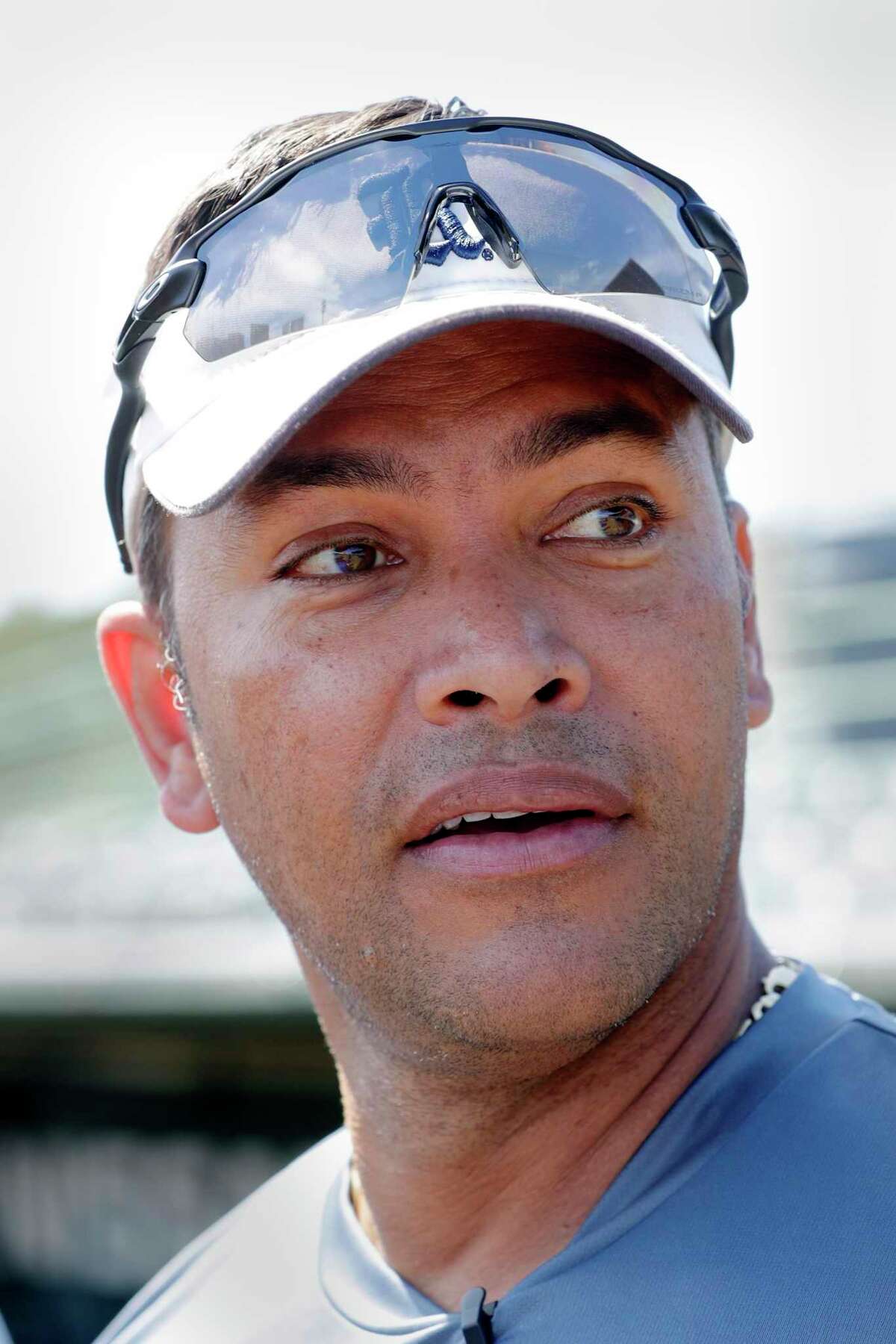Rice University first year head baseball coach Jose Cruz Jr. holds a press conference before the first scrimmage of the Fall Ball season at Reckling Park Wednesday, Sept. 22, 2021 in Houston, TX.
