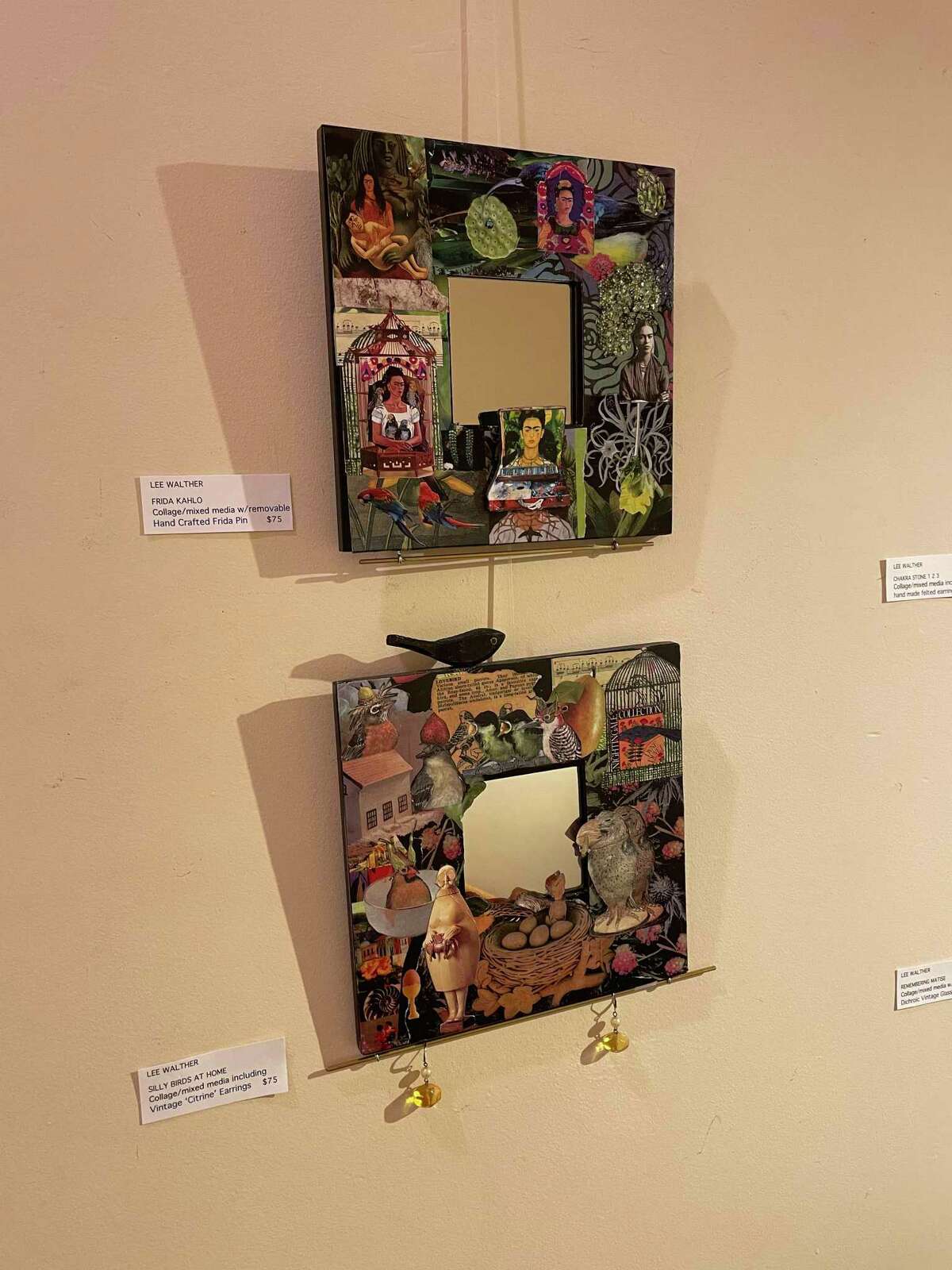Some of Lee Walther's artwork on display in Fairfield.