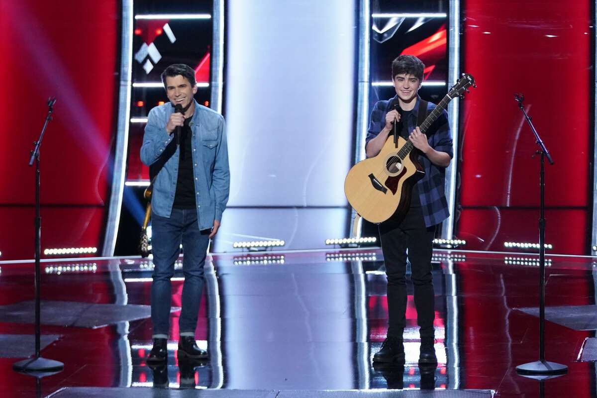 THE VOICE -- Blind Auditions Episode 2102 -- Pictured: Jim and Sasha Allen
