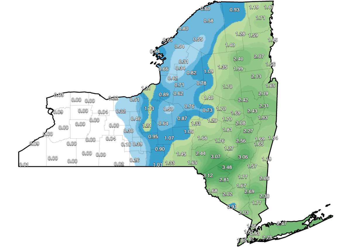 Rainfall totals from Ida's remnants in Albany, Capital Region and ...