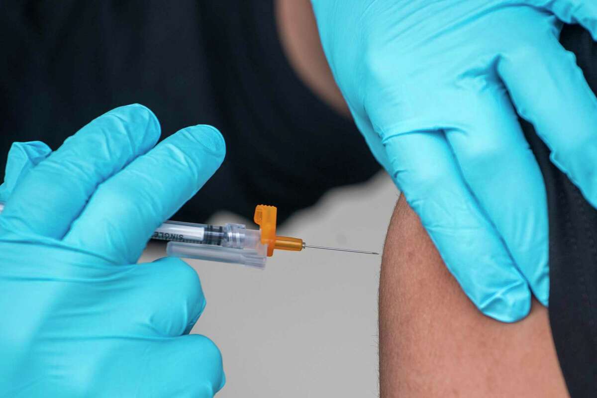 A COVID vaccination in a file photo.