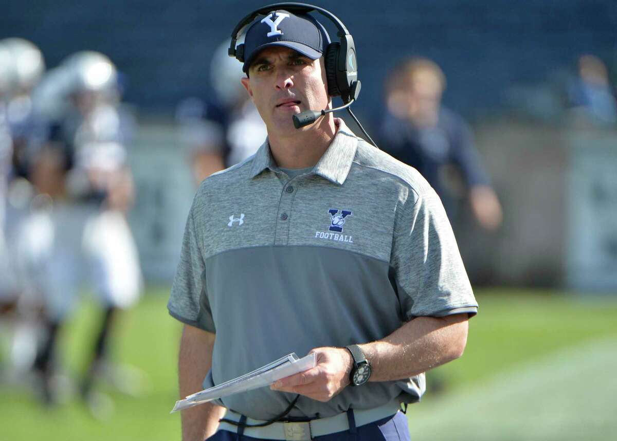 Yale coach Tony Reno during a game against Columbia at Yale Bowl in 2017.
