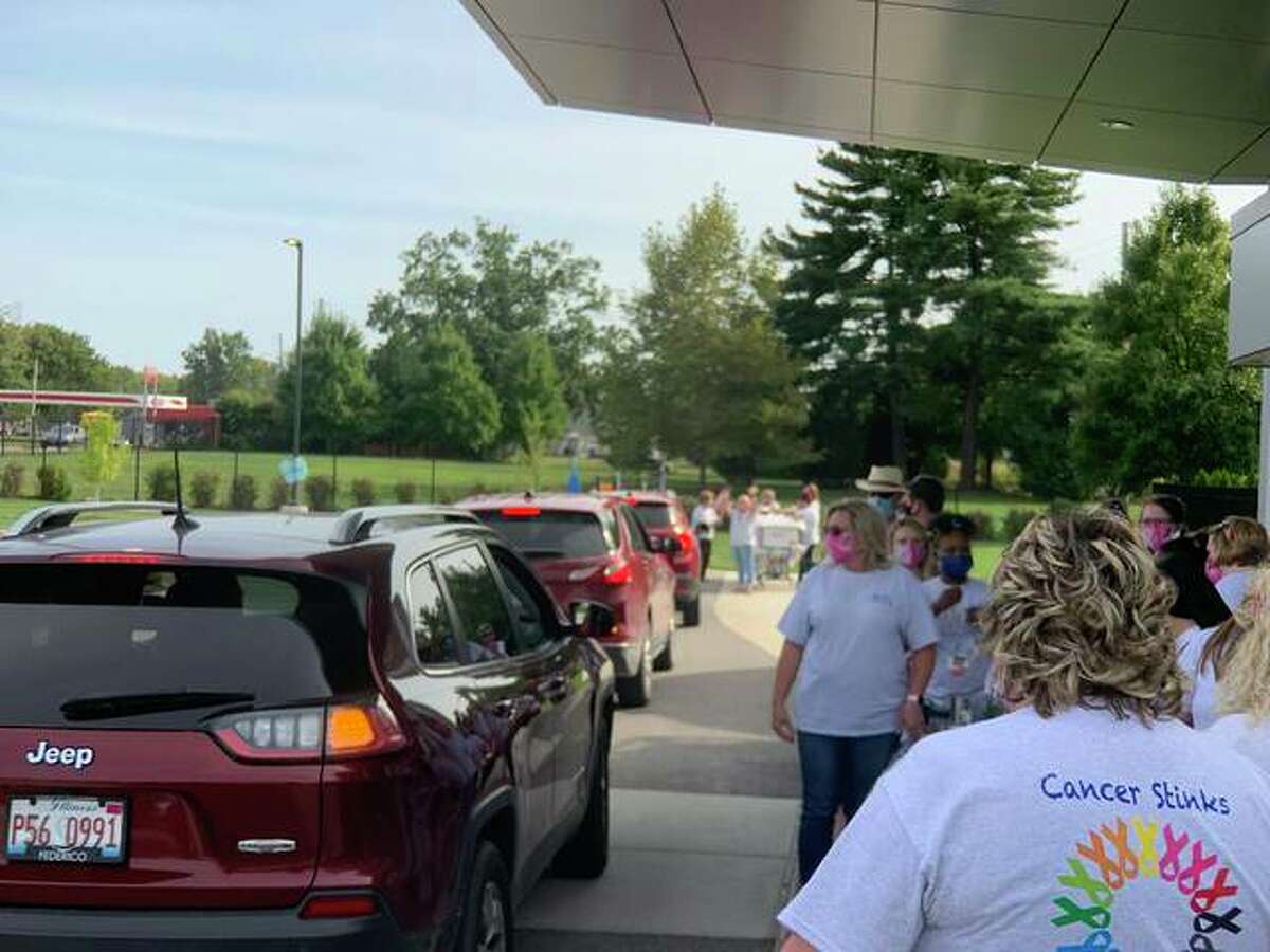 Additional photos from Friday afternoon’s drive-by parade celebrating cancer patients and survivors at OSF HealthCare Saint Anthony’s Health Center in Alton.