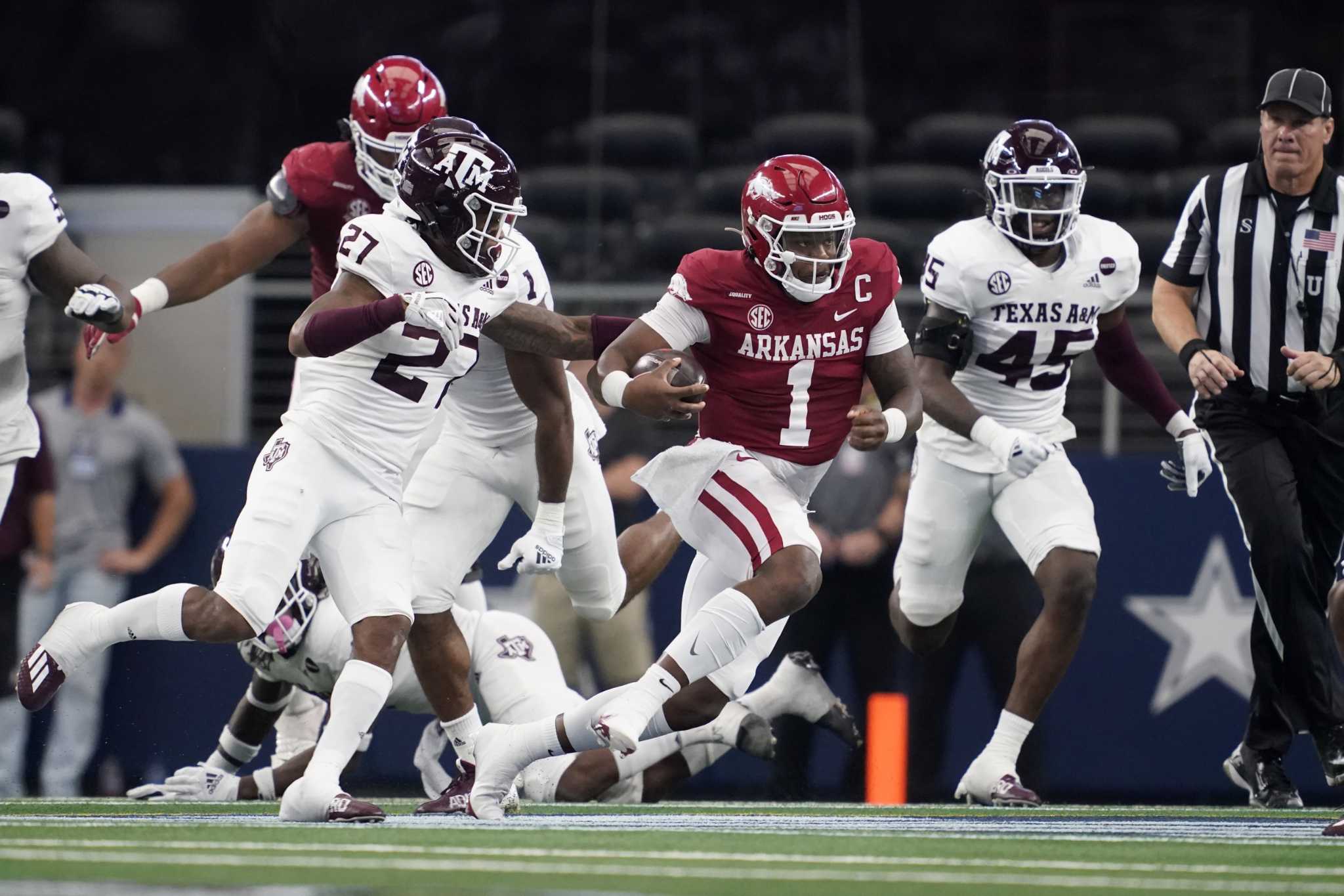 Texas A&M football mailbag: Aggies vs. Arkansas in Jerry World down to ...