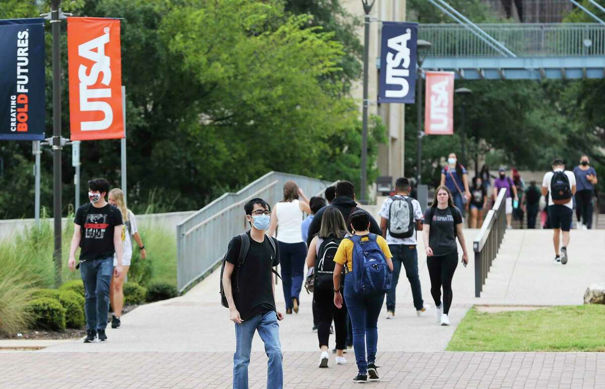 UTSA students return to campus on Sept. 13 after several weeks of remote learning. Both UTSA and the Alamo Colleges delayed the return of in-person classes as the coronavirus delta variant caused a spike in community cases near the fall semester’s start.