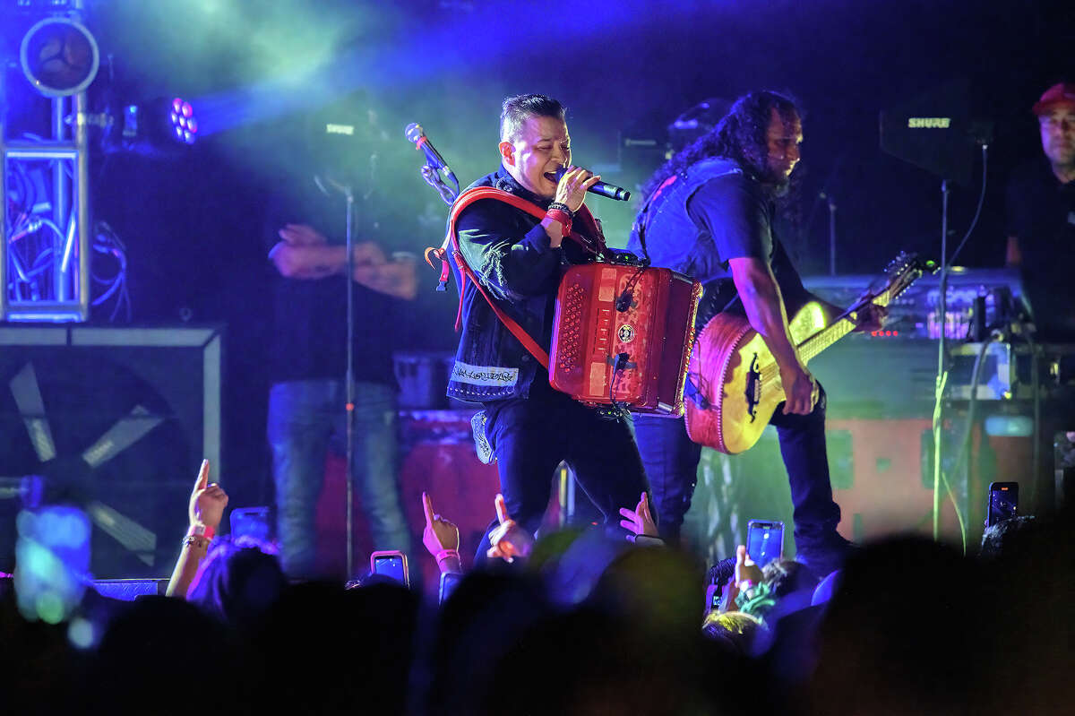 The American Tejano band Siggno perform their first show since the start of the COVID-19 Pandemic, Saturday, Sept. 26, 2021 at the Webb County Fair Grounds during the Pit Kings BBQ cook-off.