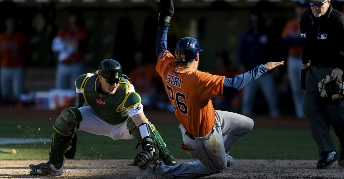 Jose Siri exits Astros-A's game with injury