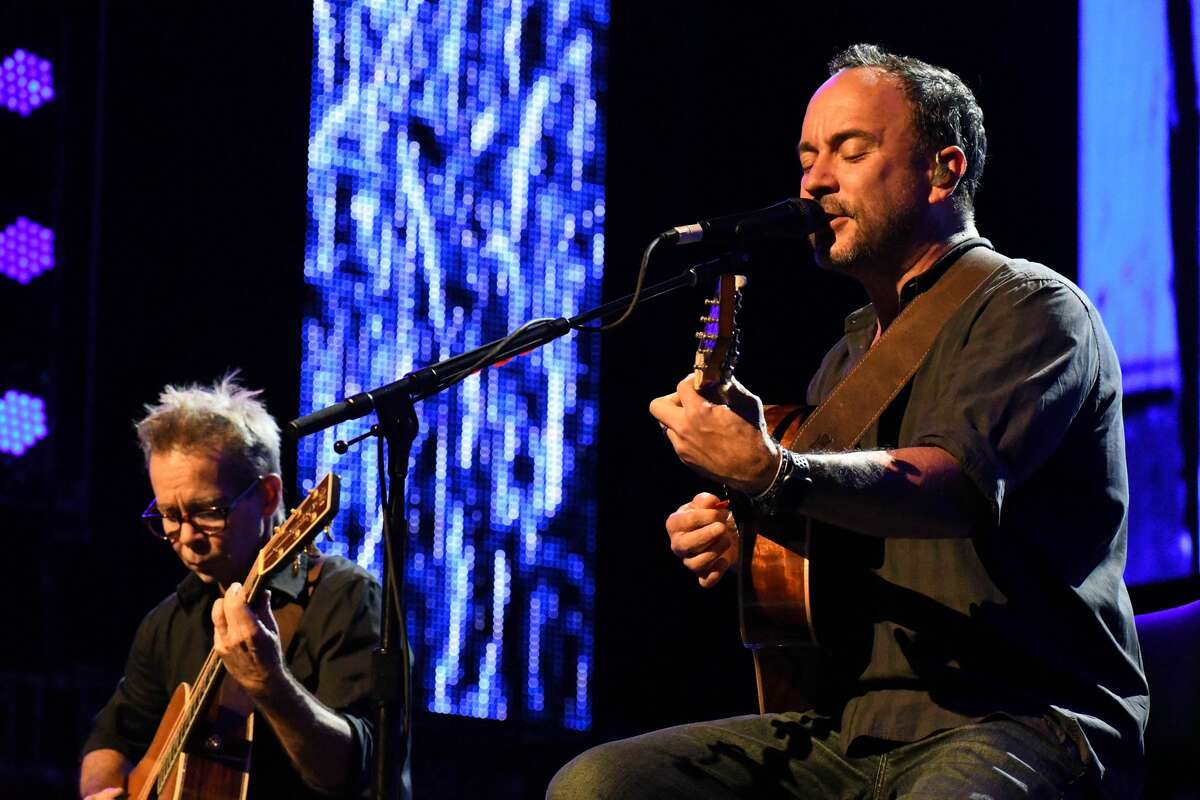 Dave Matthews and Tim Reynolds perform at Farm Aid at the Xfinity Theatre in Hartford on Sept. 25, 2021.