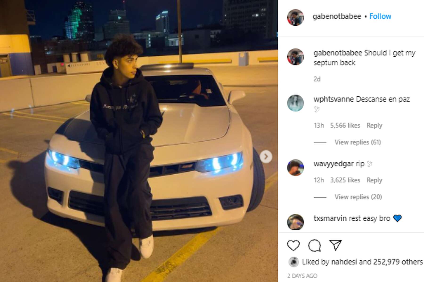 Texas Tiktok Star Gabriel Salazar Died In A Car Accident Friends And Family Say