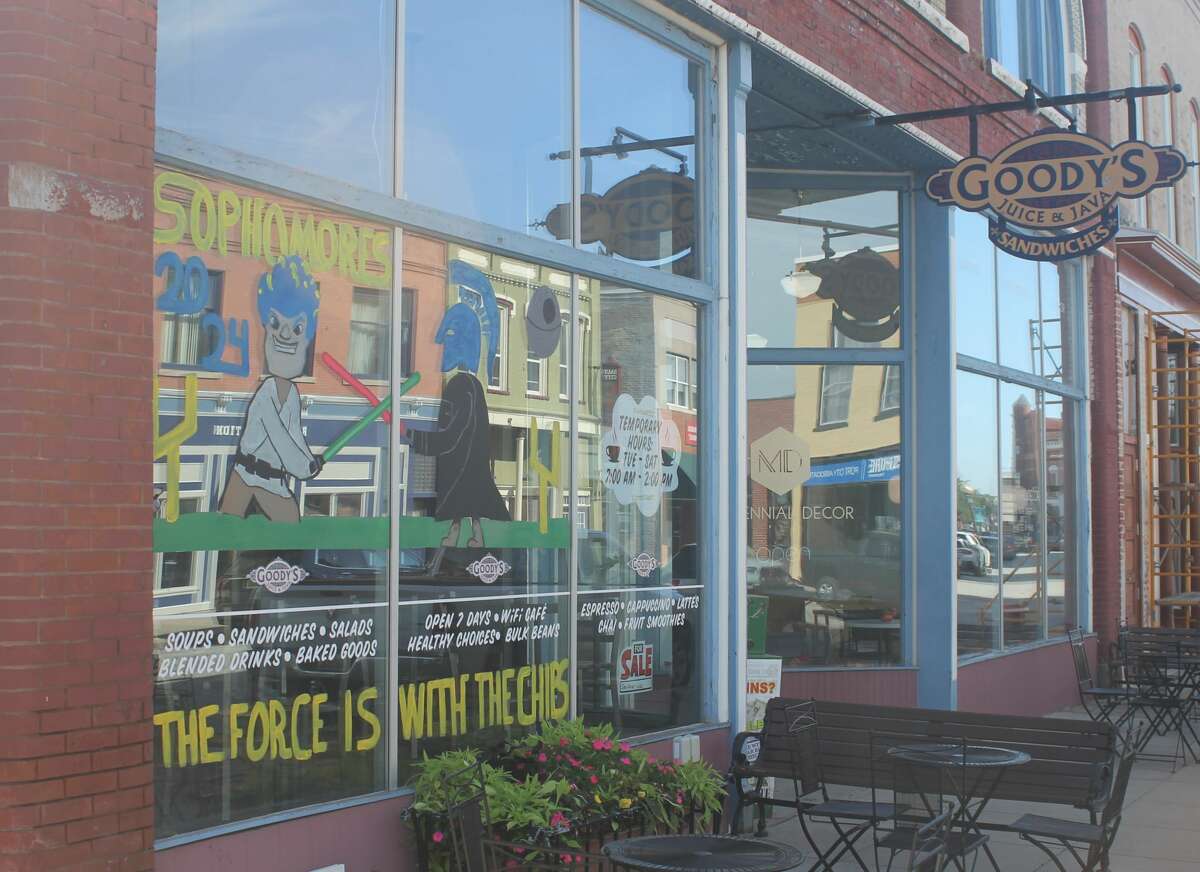 Photos Manistee High's window paintings decorate downtown