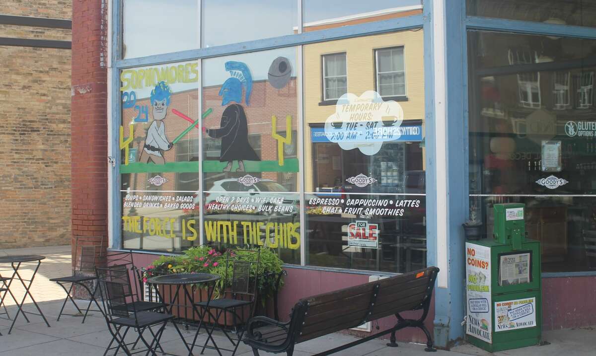 Photos Manistee High's window paintings decorate downtown