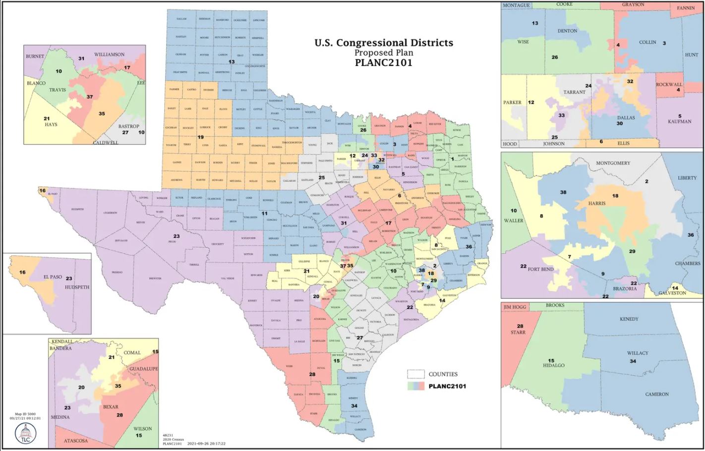 Lawmakers release first draft of proposed TX congressional map