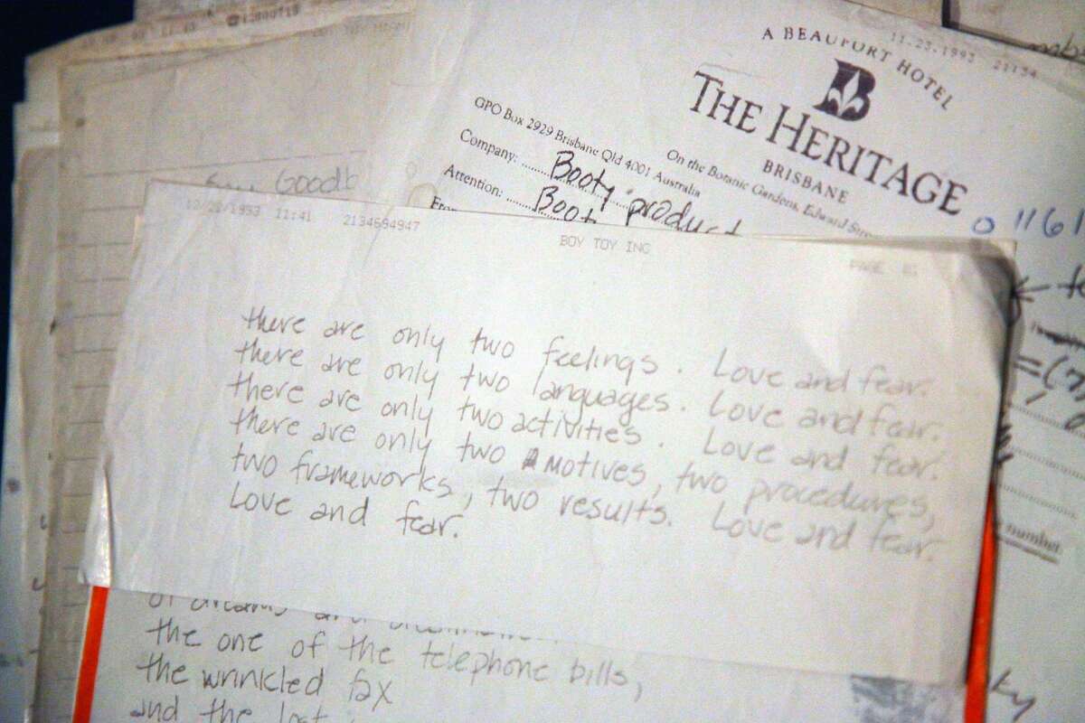 NEW YORK - JULY 27: One of 21 faxed letters from Madonna to then boyfriend James Albright from 1992-1994 are displayed at the Gotta Have It! Rock & Roll Pop Art Auction Press Preview at Rock & Roll Hall of Fame Annex NYC July 27, 2009 in New York City. (Photo by Astrid Stawiarz/Getty Images)