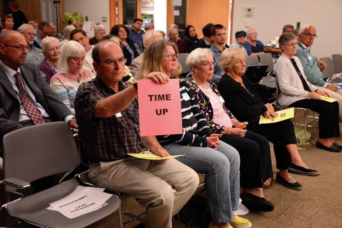The League of Woman Voters in Ridgefield hosts a candidates debate at the Ridgefield Library. Wednesday, Sept. 28, 2016.