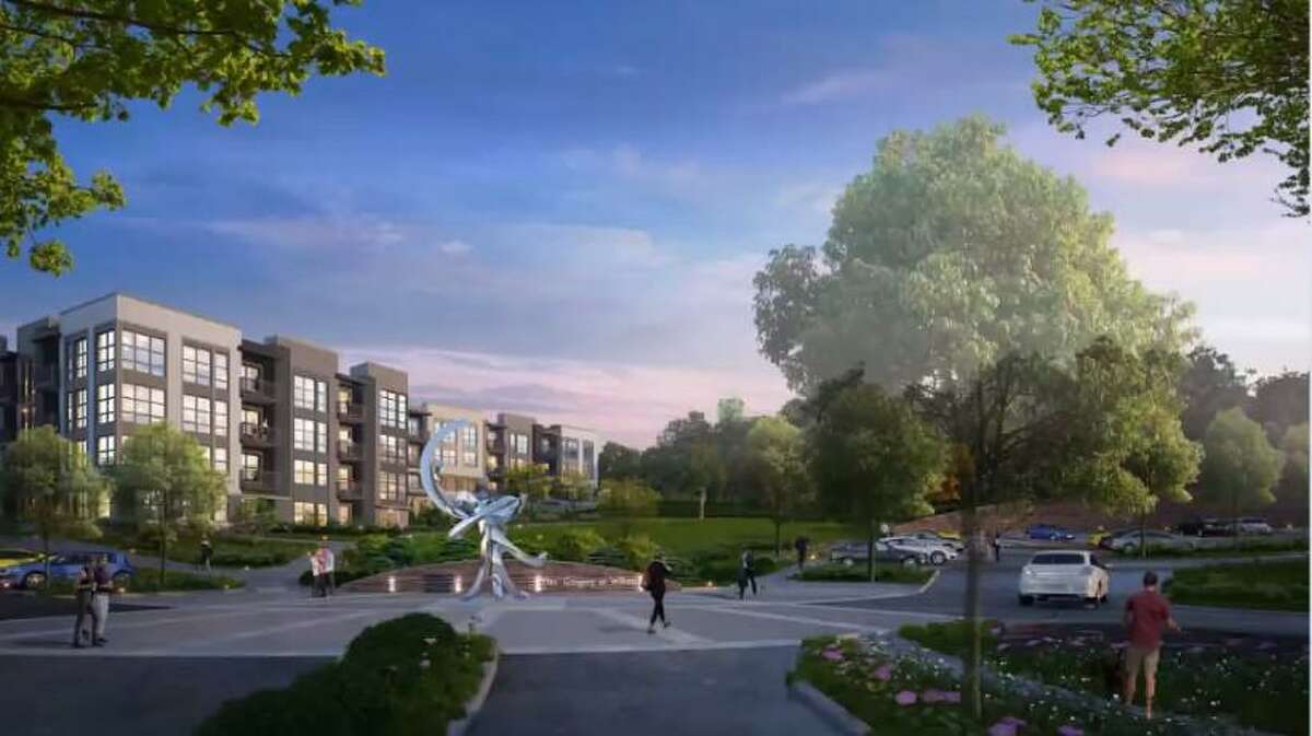 Renderings of the proposal at 2 Pimpewaug Road near Wilton's historic Gregory Home.