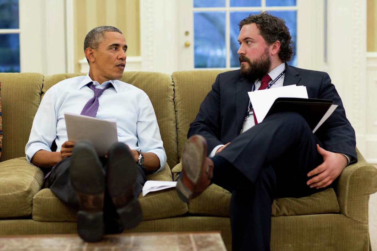 Ridgefield High School graduate Cody Keenan, right, served as the White House director of speechwriting during former President Barack Obama’s second term. Keenan helped the Ridgefield Symphony Orchestra develop its latest piece, “A More Perfect Union,” which is based on Obama’s speeches. Jan. 27, 2014.