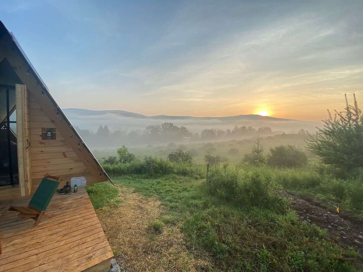 This is the magnificent view that awaits you from the porch of the frame in A Diamond Notch.