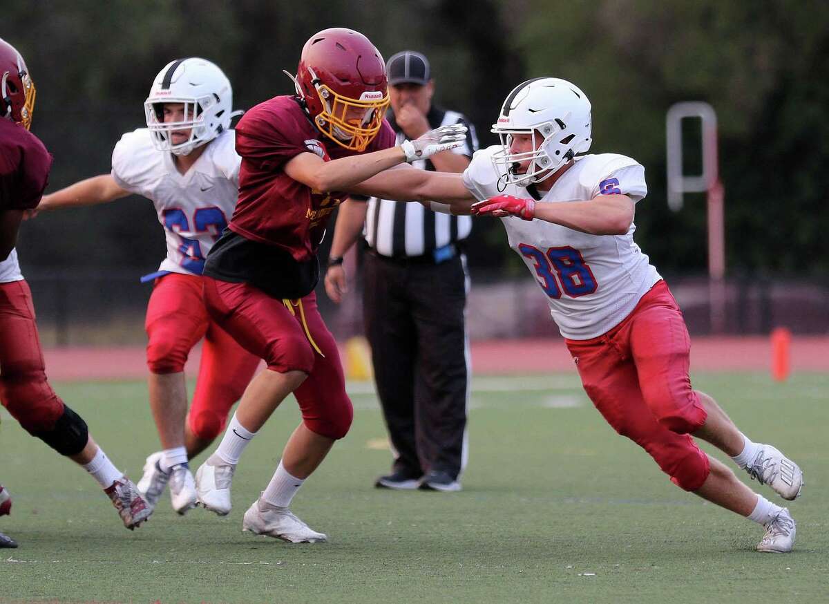 Menlo-Atherton and St. Ignatius - here in a preseason scrimmage - are both in The Chronicle's top 25 rankings and in action this week. No. 12 Menlo-Atherton is at Oak Ridge-El Dorado Hills on Friday. No. 20 St. Ignatius travels to play No. 10 Valley Christian in a key WCAL game Saturday.