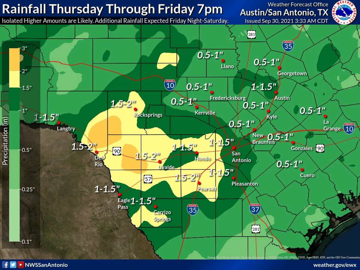 Storms producing heavy rain forecast for San Antonio area