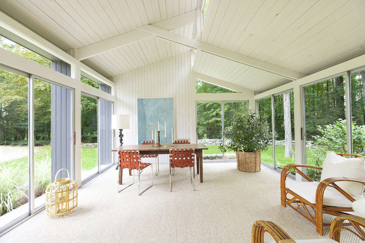 The four-season solarium in the home on 109 Sage Road in Woodbury, Conn.