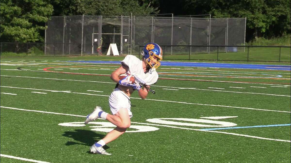 Drew Martin is a three-sport captain. He leads the Brookfield football team with 16 receptions, three receiving touchdowns and 299 receiving yards.