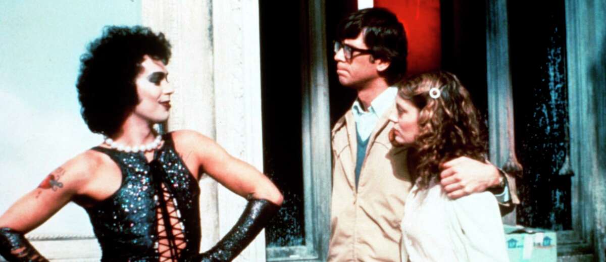 “The Rocky Horror Picture Show” — starring Tim Curry (from left), Barry Bostwick and Susan Sarandon — will be screened Oct. 8 at the Brauntex Performing Arts Theatre in New Braunfels.