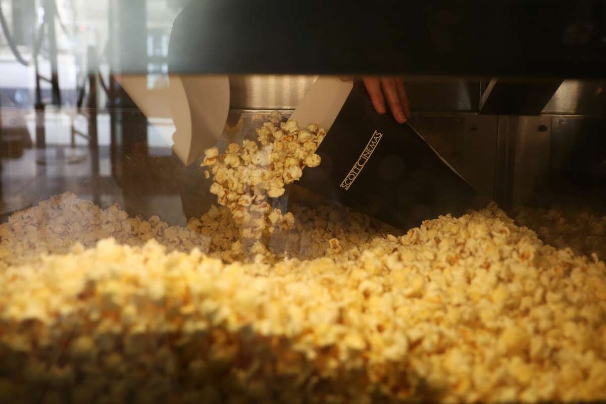 Chef's Shoppe in Edwardsville is an independent popcorn store that offers a variety of popcorns and a variety of sizes. That includes candy-coated popcorn, chocolate drizzle popcorn and caramel corn, in addition to the classic buttery popcorn. The store also offers fudge, candy and both coffee and tea.  (File photo by Cameron Smith/Getty Images)
